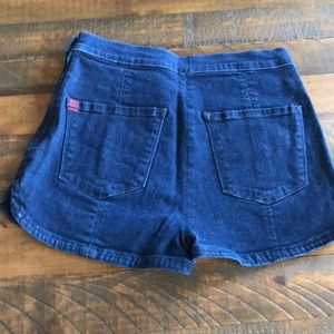 High waisted denim shorts